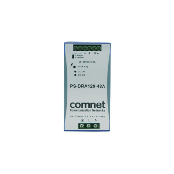 PS-DRA120-48A ComNet, Netzteil, 48VDC, 2,5A, 120W, DIN Montage, -40 GradC+71 GradC-Leggi tutto