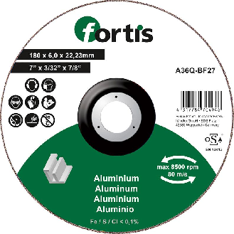 Schruppscheibe ALU-NE 180 x 6,0mm FORTIS-Beschreibung lesen