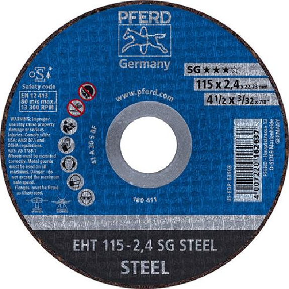 Trennscheibe gerade A30SSG 115x2,4mm PFERD-Beschreibung lesen