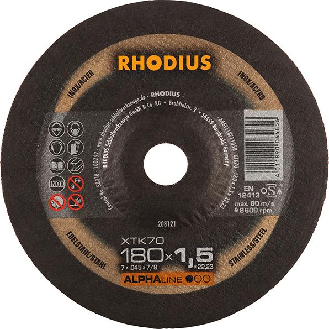Trennscheibe XTK70 180 x 1,5mm gekr. Rhodius-Beschreibung lesen