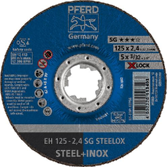 Trennscheibe SG X-LOCK STEELOX 125x2,4mm Pferd-Beschreibung lesen