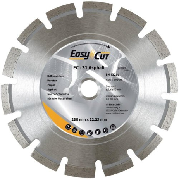 Trennscheibe Diamant EC-31 230x2,4x10x22,23mm CEDIMA-Beschreibung lesen