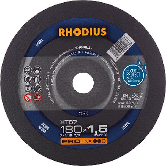 Trennscheibe XT67 180 x 1,5mm ger. Rhodius-Beschreibung lesen