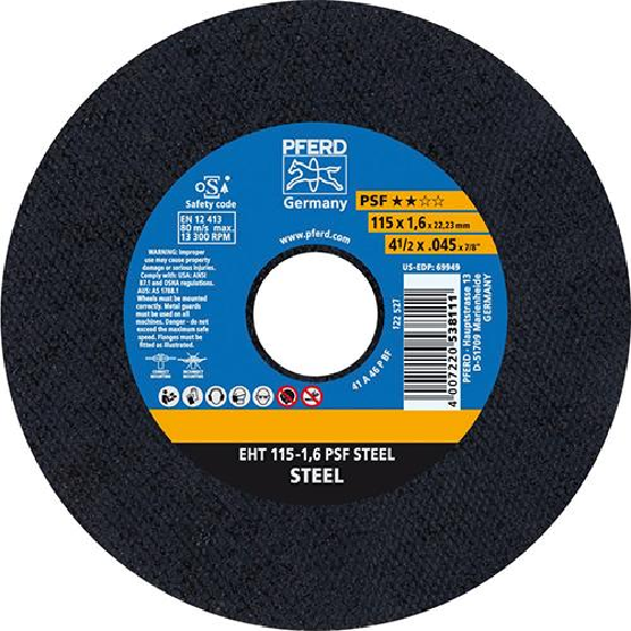 Trennscheibe gerade A46PPS 115x1,6mm PFERD-Beschreibung lesen