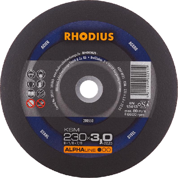 Trennscheibe KSM 230 x 3,0mm ger. Rhodius-Beschreibung lesen