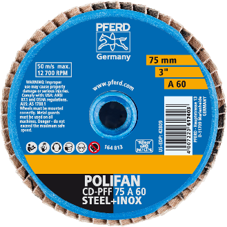 Mini-Polifan COMBIDISC 75mm K 60 Korund Pferd-Beschreibung lesen