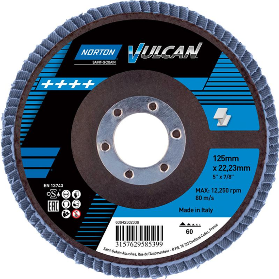 Fächecheibe Vulcan 125 mm P60 Fächecheibe Vulcan 125 mm P60-Beschreibung lesen