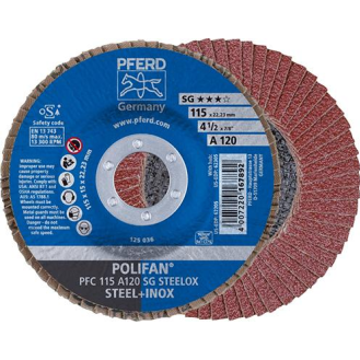 Fächechleifscheibe A120SG gewölbt 115mm K120-Beschreibung lesen