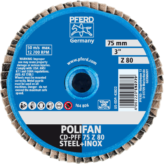 Mini-Polifan COMBIDISC 75mm K 80 Zirkon Pferd Mini-Polifan COMBIDISC 75mm K 80 Zirkon Pferd-Beschreibung lesen