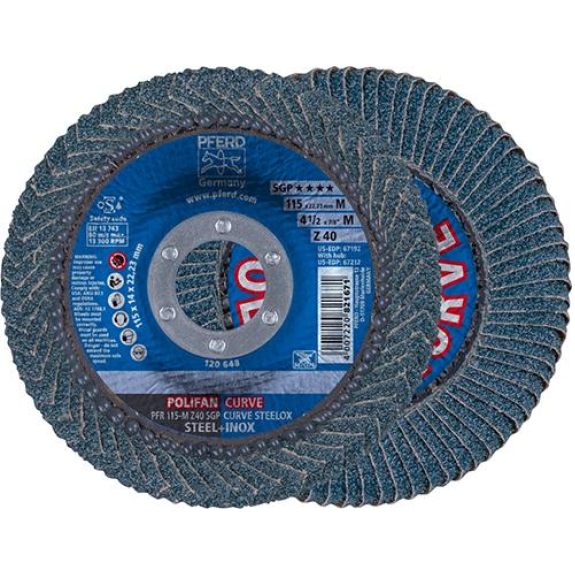 Fächechleifscheibe Z 40SGP CURVE M 115mm K40-Beschreibung lesen