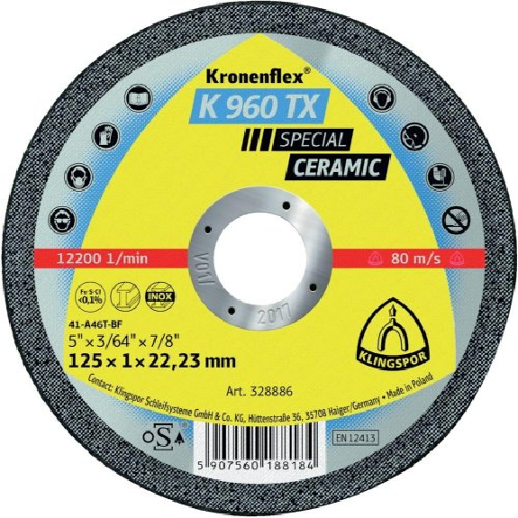 Trennscheibe K 960 TX 115 x 1 mm ger. Klingspor-Beschreibung lesen