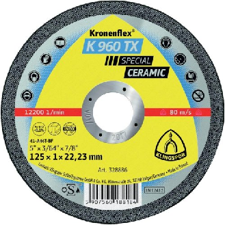 Trennscheibe K 960 TX 115 x 1 mm ger. Klingspor-Beschreibung lesen