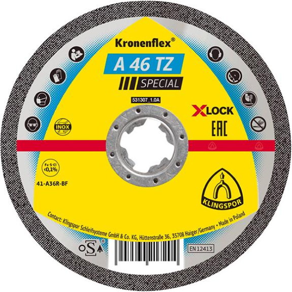 Trennscheibe A46TZ X-LOCK115x1,6mm gera. Klingspor-Beschreibung lesen
