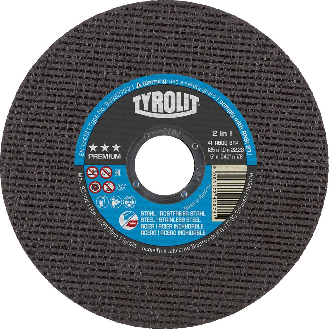 Trennscheibe 2in1 PREMIUM125x1,0 mm gerade Tyrolitfür Stahl/VA Tyrolit-Beschreibung lesen