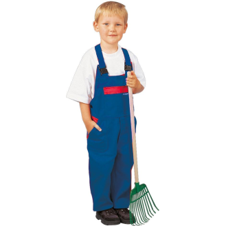 Kinderlatzhose,100%BW,292g/qm,134/140,kornbl./rot-Beschreibung lesen