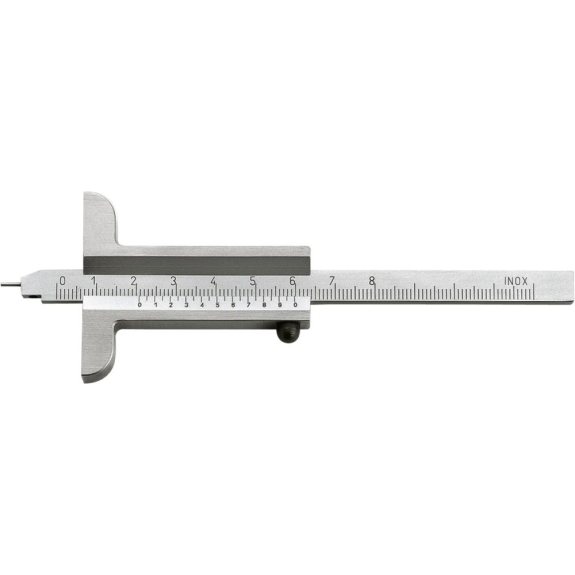 Tiefenmessschieber mit Stift 80mm 1/50 FORTIS Tiefenmessschieber mit Stift 80mm 1/50 FORTIS-Beschreibung lesen