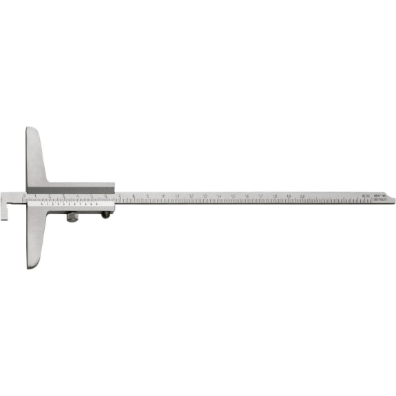 Tiefenmessschieber mit abgesetzter Messstange 300mm 1/50 FORTIS Tiefenmessschieber mit abgesetzter Messstange 300mm 1/50 FORTIS-Beschreibung lesen