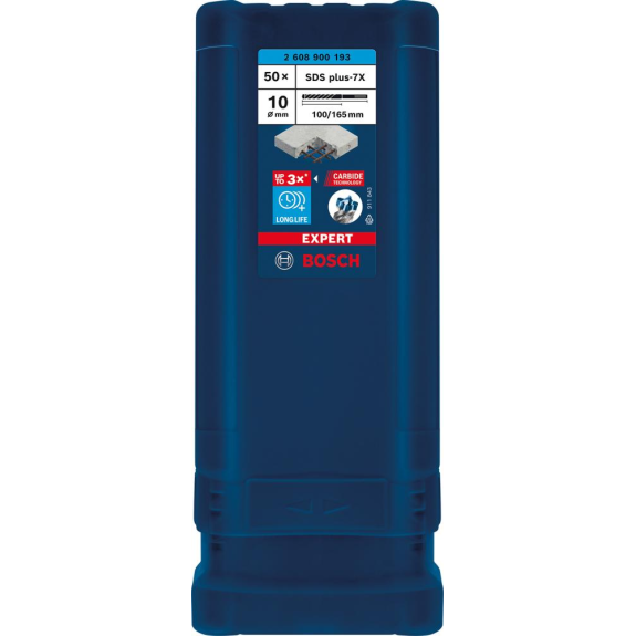 Hammerbohrer EXPERT 10x100x165mm  VE à 50 Stück SDS plus-7X-Beschreibung lesen