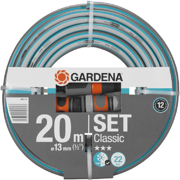 Classic Schlauch (1/2 ") 20 m, m. A., 18008 Classic Schlauch (1/2 ") 20 m, m. A., 18008-Beschreibung lesen