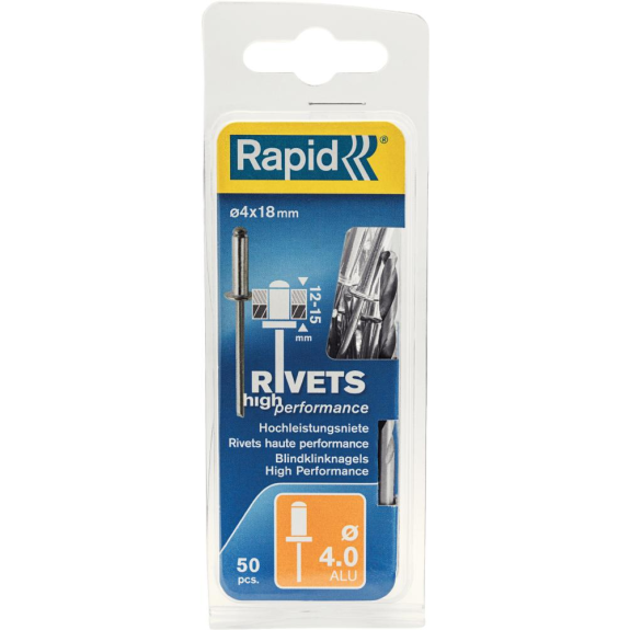 Blindniete Univl Ø 4 x 18 mm incl. Bohrer 50 Stk. Blister Blindniete Univl Ø 4 x 18 mm incl. Bohrer 50 Stk. Blister-Beschreibung lesen