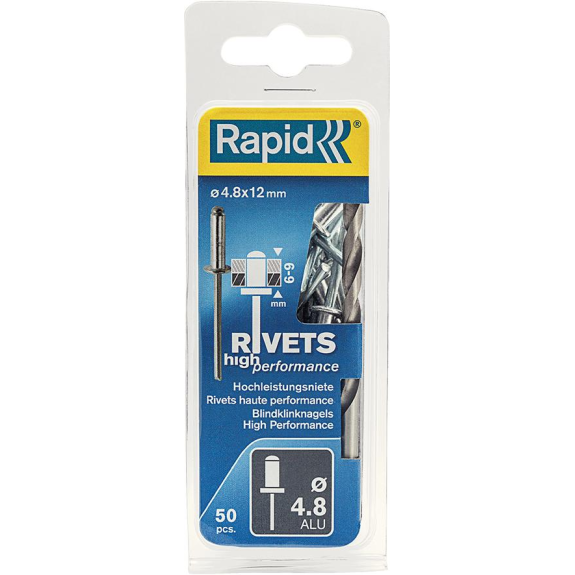 Blindniete Univl Ø 4,8 x 20mm incl. Bohrer50 Stk. Blister-Beschreibung lesen