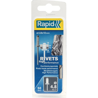 Blindniete Univl Ø 4,8 x 10mm incl. Bohrer50 Stk. Blister-Beschreibung lesen