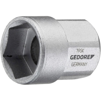 Steckschlüsseleinsatz Antrieb 1/2"-sechskant außen Abtrieb 6-kant 18x30,5mm Gedore-Beschreibung lesen
