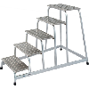 Escalera para máquina ATORN, aluminio, 5 peldaños, altura de plataforma de 1,0 