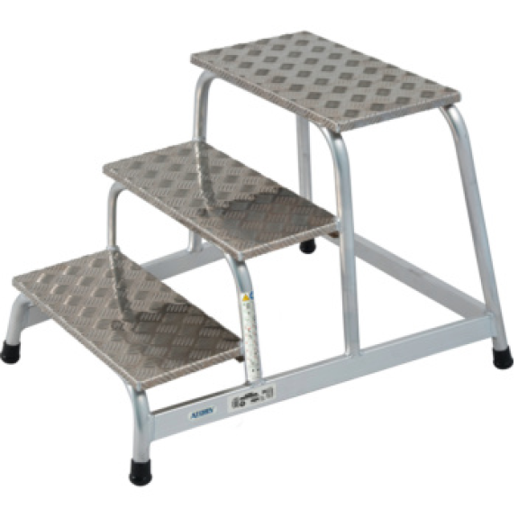 Escalier pour machine à vis, aluminium, 3 étapes, 0,6 m de plate-forme hauteur-Leggi tutto