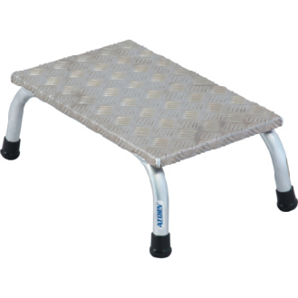 Escalera para máquina ATORN, aluminio, 1 peldaño, altura de plataforma de 0,2 m-Leer más