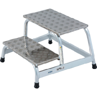 Escalera para máquina ATORN, aluminio, 2 peldaños, altura de plataforma de 0,4 -Leer más