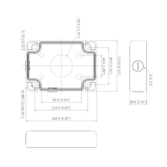 Dahua - PFA120-SG - Zubehör - Anschlussbox, - Anschlussdose - Material: Aluminium - Farbe Silber Grau - Maße (L x B x H Dahua - PFA120-SG - Zubehör - Anschlussbox, - Anschlussdose - Material: Aluminium - Farbe Silber Grau - Maße (L x B x H-Beschreibung lesen