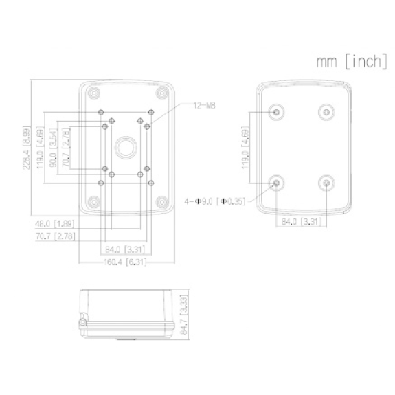 Dahua - PFA126 - Zubehör - Anschlusskasten, Material: Aluminium, Anschlusskasten, Maße (B x H x T): 228,4 mm x 160,4 mm Dahua - PFA126 - Zubehör - Anschlusskasten, Material: Aluminium, Anschlusskasten, Maße (B x H x T): 228,4 mm x 160,4 mm-Beschreibung lesen