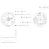 Dahua - PFA197R - Zubehör - Anschlussdose, Material: Aluminium, Anschlussdose, Maße (Ø x H): 129,1 mm x 45,0 mm, Schrau
