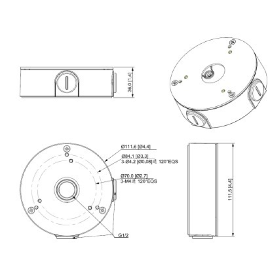 Dahua - PFA13G - Zubehör - Anschlussdose, - Material: Aluminium - Gewicht: 0,33kg - Geeignet für Eyeball Kameras, HAC-H Dahua - PFA13G - Zubehör - Anschlussdose, - Material: Aluminium - Gewicht: 0,33kg - Geeignet für Eyeball Kameras, HAC-H-Beschreibung lesen