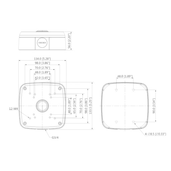 Dahua - PFA121-B - Zubehör - Anschlussdose, Material: Aluminum, Anschlussdose, Modernes Design, Maße (L x B x H): 134 m Dahua - PFA121-B - Zubehör - Anschlussdose, Material: Aluminum, Anschlussdose, Modernes Design, Maße (L x B x H): 134 m-Beschreibung lesen