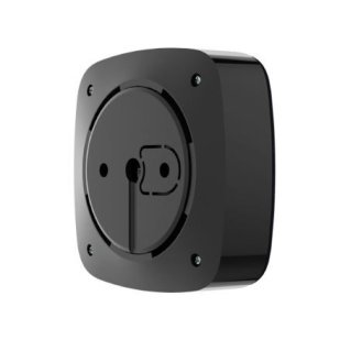 HomeSiren (schwarz), Drahtlose Innensirene in schwarz, 81 - 105 dB in 1 m Entfernung, bis zu 2000 m Reichweite (oh-Beschreibung lesen