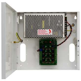 Hpsdc-12v8x1a, Mehrfach-Netzteil zur Wandmontage mit Status-LED für jede 12V-Leitung, Gesamtleistung max. 8 Ampere-Beschreibung lesen
