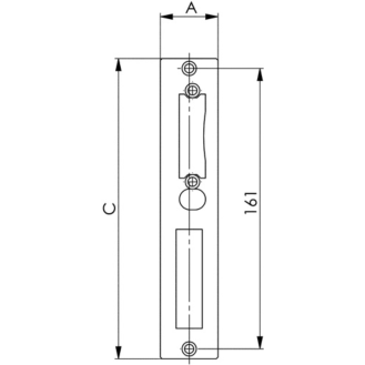 Schließblech 147 V-36 für Kastenbreite 40 mm verzinkt 33 x 172-Beschreibung lesen