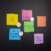 Assortiment de 6 mémo magnétiques format post-it