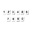 Numero magnetico nero su sfondo bianco - Altezza 25 cm