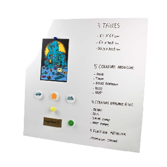 Placa autoadhesiva compatible con imanes 30,5 cm x 30,5 cm x 1,3 mm - 10 colores-Leer más