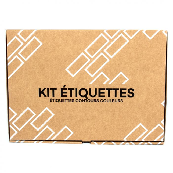 Kit d'étiquettes magnétiques réutilisables avec bordure colorée Kit d'étiquettes magnétiques réutilisables avec bordure colorée-Lire la description