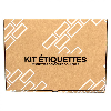 Set aus 100 magnetischen Etiketten mit farbigem Rand