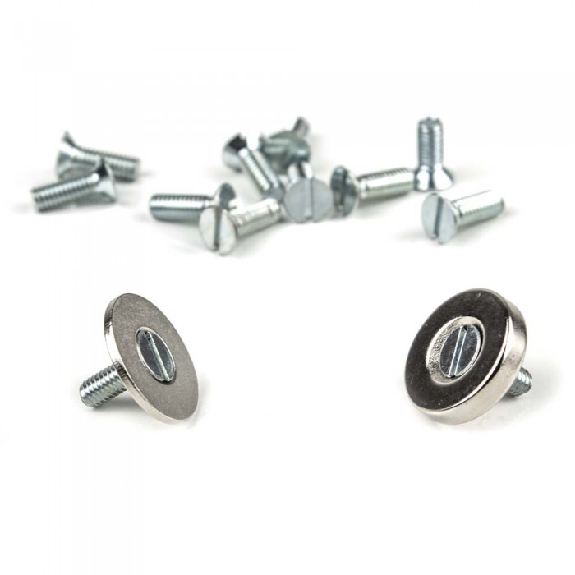Kit de fixation magnétique à visser - 10 aimants et 10 contreparties diamètre 15mm-Lire la description