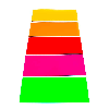Etiquette magnétique FLUO 5x5cm - Revêtement feutre effaçable