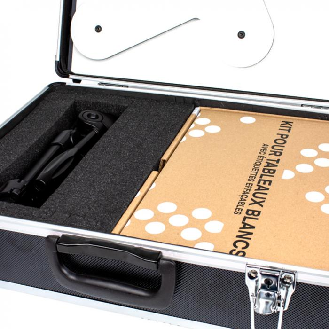 Tableau magnétique transportable avec valise de transport et kit d'accessoires-Lire la description
