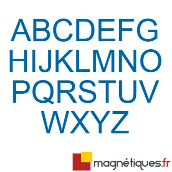 Lettres magnétique découpée hauteur 5 cm - Bleu-Lire la description