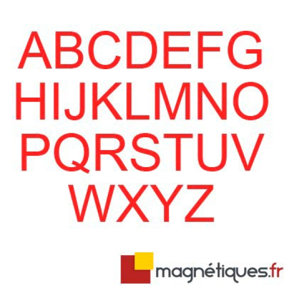 Ausgeschnittene Magnetbuchstaben Höhe 5 cm - Rot-Beschreibung lesen
