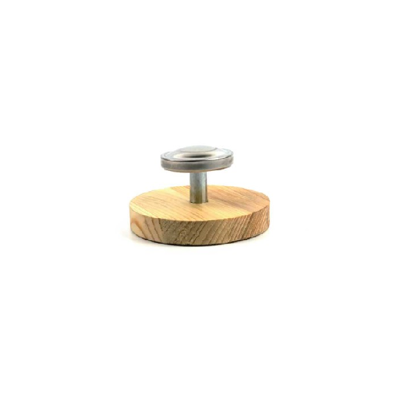 Percha redonda magnética de acero - Base de madera-Leer más
